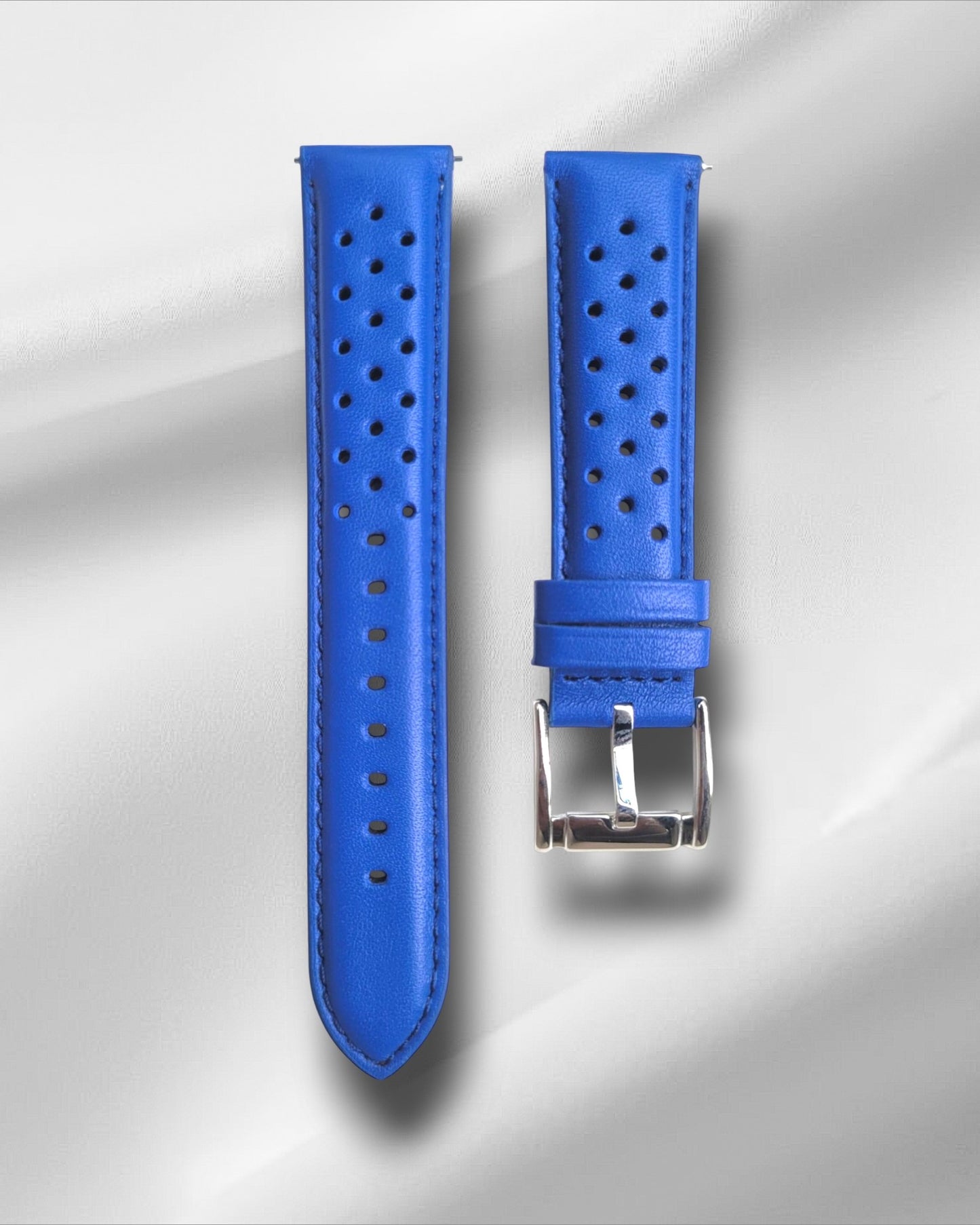Ajwain Blue Racer Italian leather Watch Strap